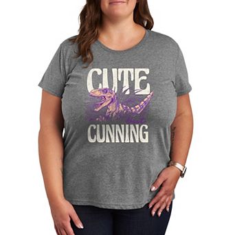Plus Size Jurassic Park Cute But Cunning Graphic Tee