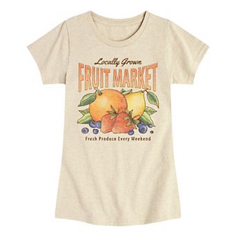 Girls 7-16 Locally Grown Fruit Market Graphic Tee