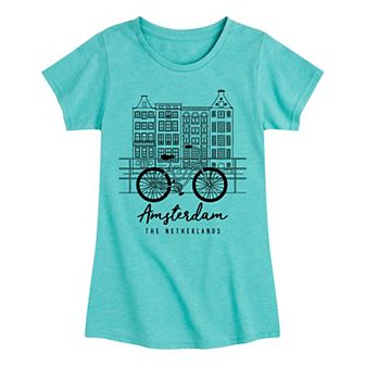 Girls 7-16 Amsterdam The Netherlands Graphic Tee