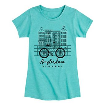 Girls 7-16 Amsterdam The Netherlands Graphic Tee