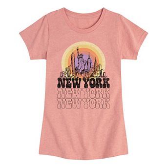 Girls 7-16 New York Vintage Graphic Tee