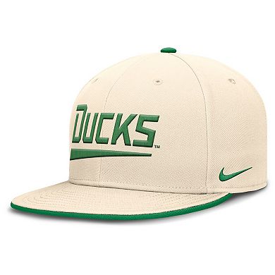 Men's Nike Natural Oregon Ducks Primetime True Performance Fitted Hat