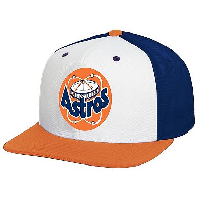 Men's Mitchell & Ness White Houston Astros Cooperstown Collection Basic Flip Snapback Hat