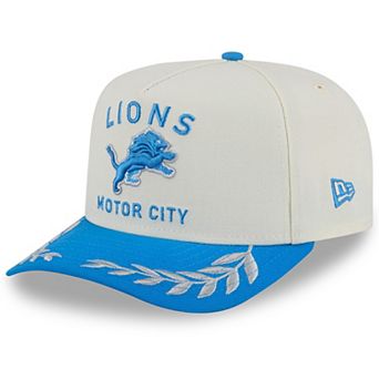 Men's New Era Cream/Blue Detroit Lions 2025 NFL Draft A-Frame 9FIFTY Snapback Hat
