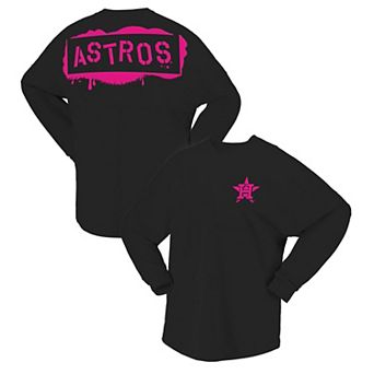 Women's Fanatics Black Houston Astros Neon Jersey Long Sleeve T-Shirt
