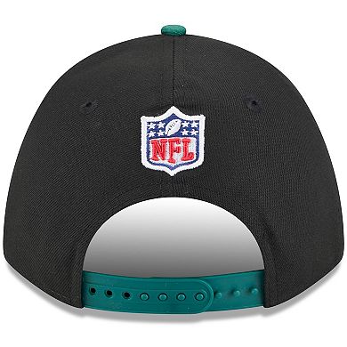 Youth New Era Black/Green New York Jets 2025 NFL Draft 9FORTY A-Frame M-Crown Adjustable Hat
