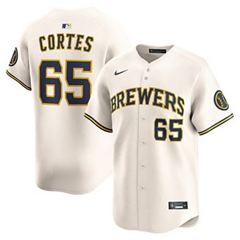 Men's Nike Nestor Cortes Cream Milwaukee Brewers Home Limited Player Jersey