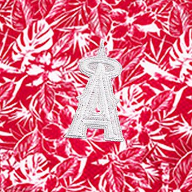 Men's Antigua Red Los Angeles Angels Resort Button-Up Shirt
