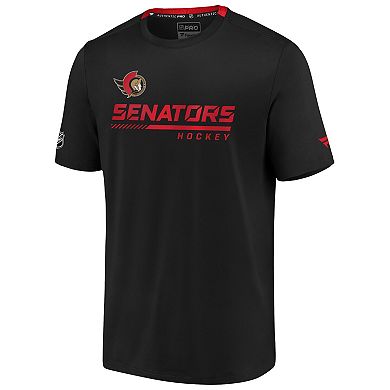 Men's Fanatics Black Ottawa Senators Authentic Pro Locker Room Performance T-Shirt