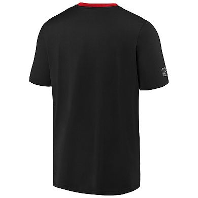 Men's Fanatics Black Ottawa Senators Authentic Pro Locker Room Performance T-Shirt