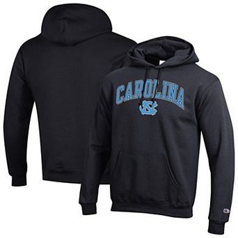 Men's Champion Black North Carolina Tar Heels Arch Over Logo Pullover Hoodie