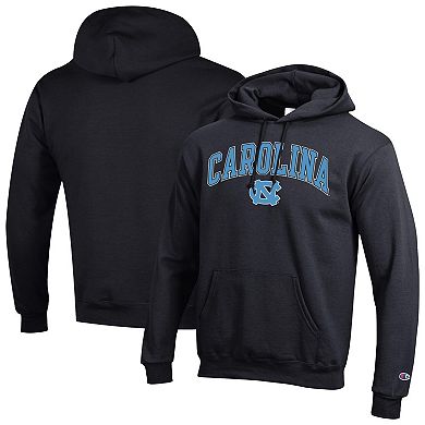 Men's Champion Black North Carolina Tar Heels Arch Over Logo Pullover Hoodie