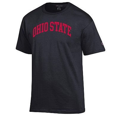 Men's Champion Black Ohio State Buckeyes Basic Arch T-Shirt