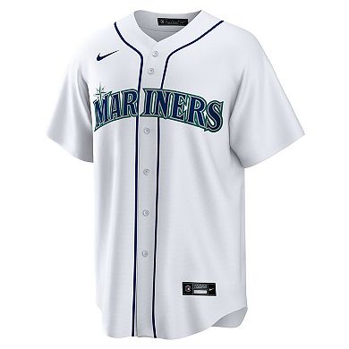 Men's Nike White Seattle Mariners #1 Groom Home Replica Jersey