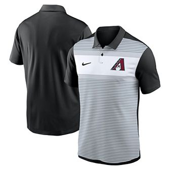 Men's Nike White/Black Arizona Diamondbacks Vapor Striped Performance Polo