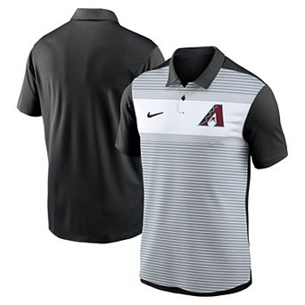 Men's Nike White/Black Arizona Diamondbacks Vapor Striped Performance Polo
