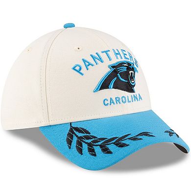 Men's New Era Cream/Blue Carolina Panthers 2025 NFL Draft 39THIRTY Flex Hat