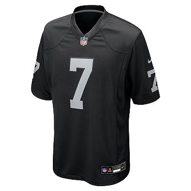 Men's Nike Geno Smith Black Las Vegas Raiders Game Player Jersey
