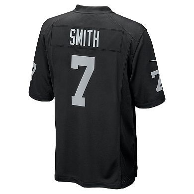 Men's Nike Geno Smith Black Las Vegas Raiders Game Player Jersey