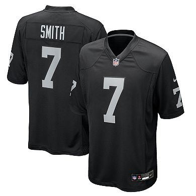Men's Nike Geno Smith Black Las Vegas Raiders Game Player Jersey