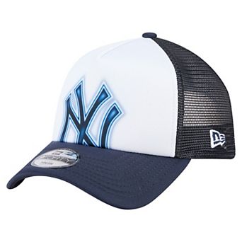 Toddler New Era White/Navy New York Yankees Painted A-Frame 9FORTY Trucker Adjustable Hat