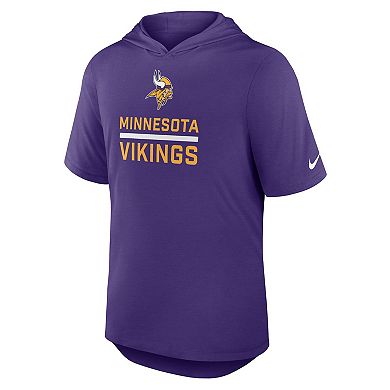 Men's Nike Purple Minnesota Vikings Lockup Tri-Blend Hoodie T-Shirt