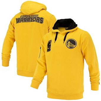 Unisex FISLL Gold Golden State Warriors Logoman Shadow Collection Pullover Hoodie