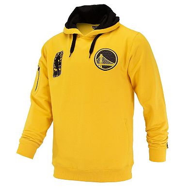Unisex FISLL Gold Golden State Warriors Logoman Shadow Collection Pullover Hoodie