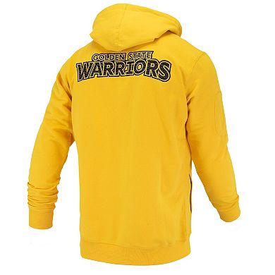 Unisex FISLL Gold Golden State Warriors Logoman Shadow Collection Pullover Hoodie