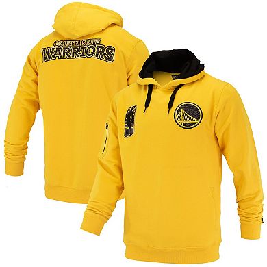 Unisex FISLL Gold Golden State Warriors Logoman Shadow Collection Pullover Hoodie