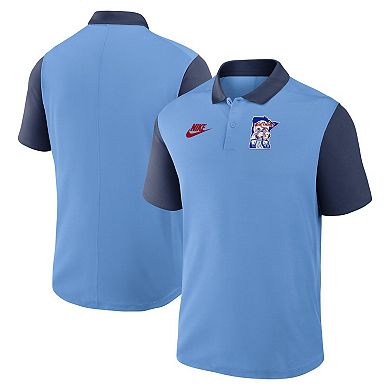 Men's Nike Light Blue/Navy Minnesota Twins Cooperstown Collection Color-Block Victory Performance Polo