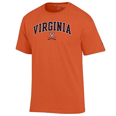 Men's Champion Orange Virginia Cavaliers Arched Logo T-Shirt