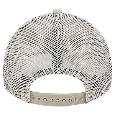 Women's New Era Light Beige Texas Rangers Square Stitch 9TWENTY Adjustable Hat