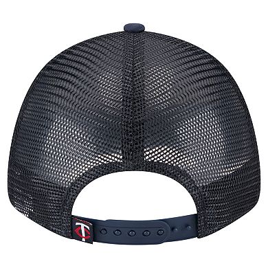 Toddler New Era White/Navy Minnesota Twins Painted A-Frame 9FORTY Trucker Adjustable Hat