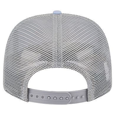 Men's New Era Light Blue/Gray San Antonio Spurs Adventure Aloha Pattern 9SEVENTY Stretch-Snap Hat