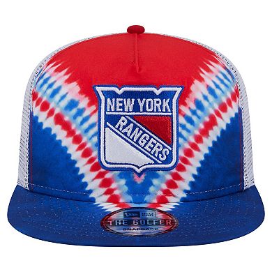 Men's New Era Blue/Red New York Rangers Throwback V-Dye Adjustable Golfer Hat