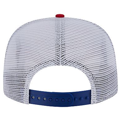 Men's New Era Blue/Red New York Rangers Throwback V-Dye Adjustable Golfer Hat