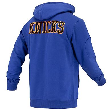 Unisex FISLL Blue New York Knicks Logoman Shadow Collection Pullover Hoodie