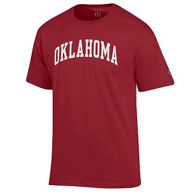 Men's Champion Crimson Oklahoma Sooners Basic Arch T-Shirt