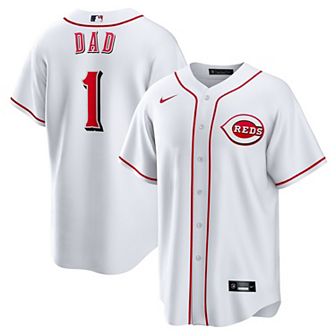Men's Nike White Cincinnati Reds #1 Dad Home Replica Jersey