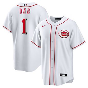 Men's Nike White Cincinnati Reds #1 Dad Home Replica Jersey