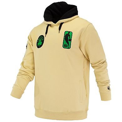 Unisex FISLL Cream Boston Celtics Logoman Shadow Collection Pullover Hoodie