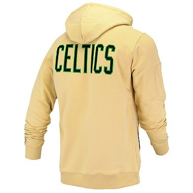 Unisex FISLL Cream Boston Celtics Logoman Shadow Collection Pullover Hoodie