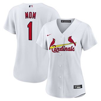 Women's Nike White St. Louis Cardinals #1 Mom Home Replica Jersey