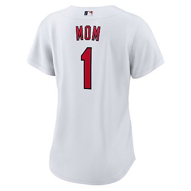 Women's Nike White St. Louis Cardinals #1 Mom Home Replica Jersey