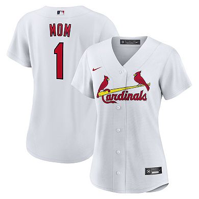 Women's Nike White St. Louis Cardinals #1 Mom Home Replica Jersey