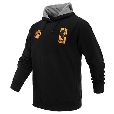Unisex FISLL Black New York Knicks Logoman Shadow Collection Pullover Hoodie