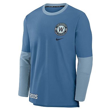 Men's Nike Blue Washington Nationals 2025 City Connect Authentic Collection Performance Player Sweatshirt