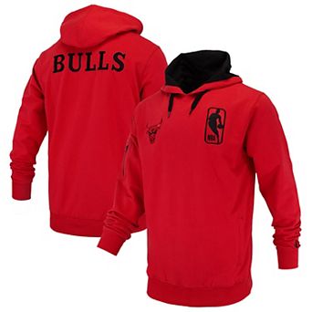 Unisex FISLL Red Chicago Bulls Logoman Shadow Collection Pullover Hoodie