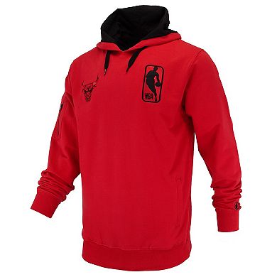 Unisex FISLL Red Chicago Bulls Logoman Shadow Collection Pullover Hoodie